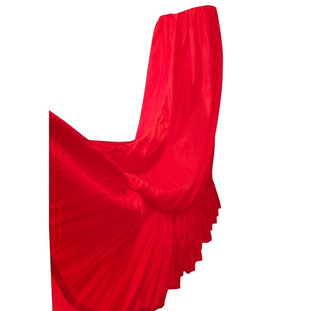 Easel High Low Maxi Skirt Womens Large Red Excellent Condition Ruffle Boho - Picture 5 of 10